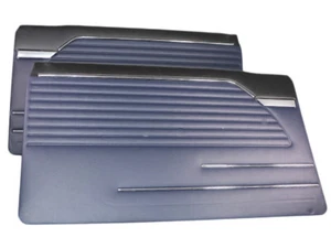 2 Türverkleidungen Türpappen Blau / Schwarz für BMW 1602 - 2002 E10 - Picture 1 of 10