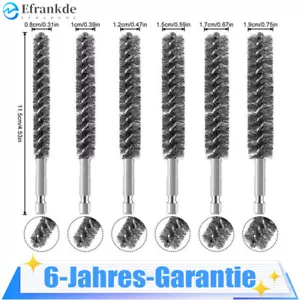 6x Drahtbürste Edelstahl Zylinder Lochbürste für Schlagbohrmaschinen Stahlbürste - Bild 1 von 8