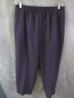 Haband Polyester Elastic Waist Pull On Pants Size 20P NWT Navy Blue