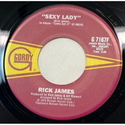 Rick James Sexy Lady / Bustin Out 45 Soul Funk 1978 Gordy 7167F - Image 1 of 4