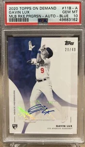 2020 Topps On Demand Rookie Progression Autograph Blue /49 PSA 10 - Picture 1 of 2