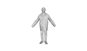 Printle Y Homme 214-Short-haired Man Opening Arms Figure for Diorama Train Set - Picture 1 of 11