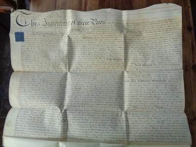 1789 VELLUM DOCUMENT RELEASE OF ESTATE IN STRATFORD ST ANDREW & GREAT GLEMHAM ^ - Image 1 of 4