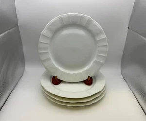 Set of 4 Bernardaud Limoges VERSAILLES White Salad Plates - Picture 1 of 3