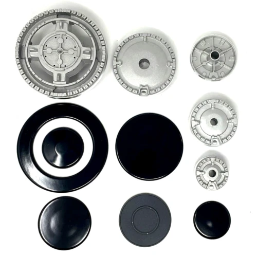 BEKO - KIT 5 BRUCIATORI +PIATTELLI SPARTIFIAMMA 4 FUOCHI + TRIPLA CORONA CUCINA - Immagine 1 di 1