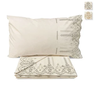 Completo lenzuola in cotone matrimoniale Renato Balestra 2 piazze Priscilla 5552 - Imagen 1 de 6