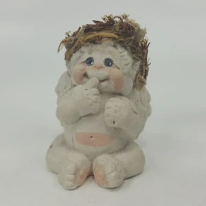 Angel Cherub Thinking with Finger on His Mouth Vintage Dreamsicles 2" tall WLHJ9 - Picture 1 of 9