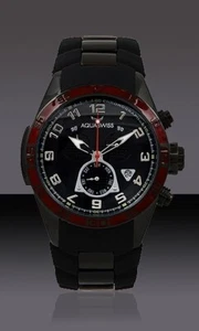 Aquaswiss Mans 80G6H023 BlackTrax 6H Chronograph Black Dial Watch - Picture 1 of 1