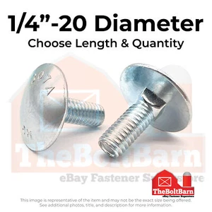 1/4"-20 A307 Grade A Step Bolts Zinc (Choose Length & Qty) - Picture 1 of 8