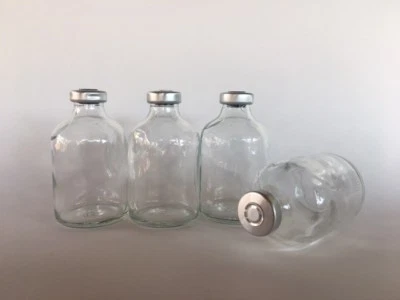 (25) Sealed Sterile 30mL Glass Vials CENTER TEAR-OFF / FLIP TOP - Image 1 of 4