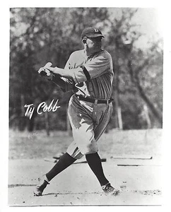 TY COBB 8X10 PHOTO DETROIT TIGERS BASEBALL MLB PICTURE SWINGING - Picture 1 of 1
