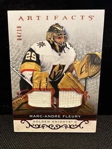 21-22 Artifacts Hockey Orange Double Patch Marc-Andre Fleury 140 04/10