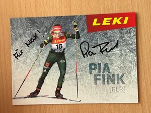 Pia Fink - Skisport - Autogrammkarte original signiert - #27844 - Bild 1 von 1