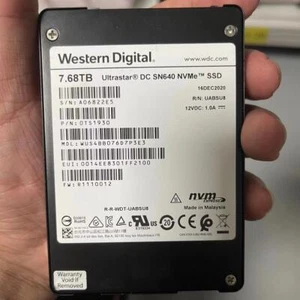 7.68TB SSD WD NVME U.2 SN640 WUS4BB076D7P3E3 Ultrastar DC Solid State Drive - Picture 1 of 2