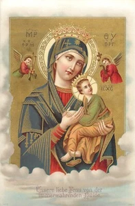 Nuestra Señora del Perpetuo Socorro Religioso Impresión Cromo Talla Estándar (5,5 x 3,5 in) - Imagen 1 de 1