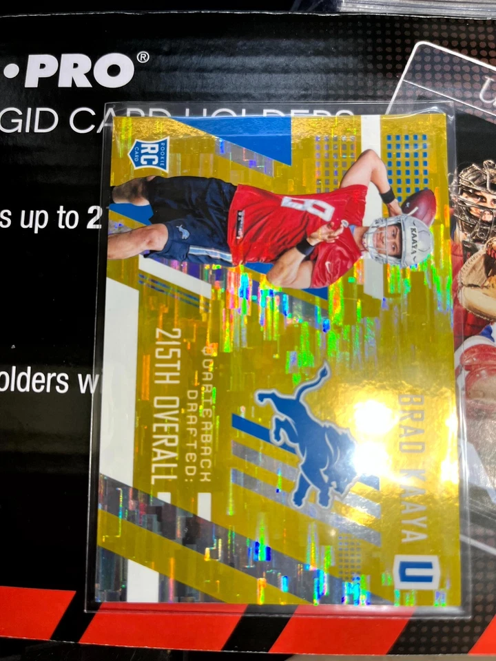 2017 Panini Unparalleled Yellow Parallel /199 RC #202 Brad Kaaya Lions V846 - Image 1 of 2