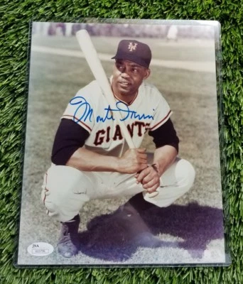 MONTE IRVIN NY GIANTS SIGNED AUTOGRAPH 8X10 PHOTO JSA/COA U23796 - Image 1 of 4