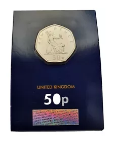 2019 Britannia Fifty Years 50p Privy Mark Pence Coin BUNC on Change Checker Card - Picture 1 of 4