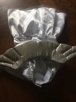 Halloween Costume Dog Angel Pet Medium White Dress Wedding - Image 1 of 4