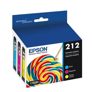 Genuine Epson 212 Ink Cartridge Tri-Color for XP-4100 XP-4105 WF-2830 WF-2850 - Picture 1 of 8