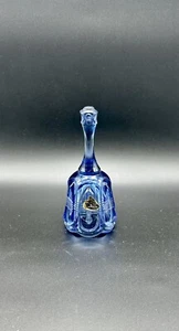 Pegatina original vintage auténtica campana de cena vidrio azul de 6,5"" Fenton - Imagen 1 de 6