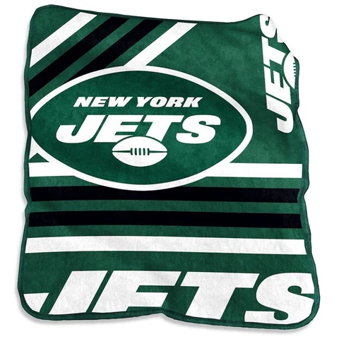 New York Jets 50" by 60" Plush Raschel Throw Blanket - NFL Cover