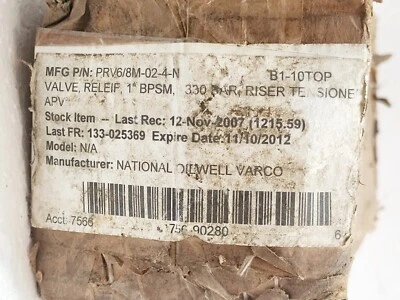 RHPS PVR6/8M-02-4-N  PRESSURE RELIF VALVE safety relief valve New Open Box #2 - Image 1 of 4