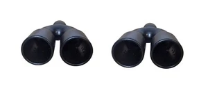 2 Endrohre Auspuffblenden 76mm schwarz für Chevrolet Corvette 4x 76mm 4-Rohr - Bild 1 von 4