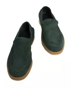 Fedeli $600 Nuevo en Caja Verde Suave Sin Cordones Mocasines Gamuza Zapatos para Conducir (40 eu) 6 EE. UU. - Imagen 1 de 6