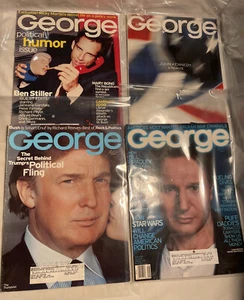 LOT OF FOUR (4) George Magazines- Trump, Neeson, Stiller, JFK Tribute Covers NM! - Picture 1 of 6