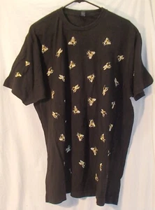 Victoria Beckham Black Bumble Bees T-Shirt Cotton Mens XL Target Promo Tee - Picture 1 of 3