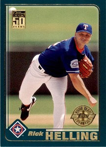 2001 TOPPS RICK HELLING . TEXAS RANGERS #68