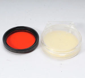 HELIOPAN RED FILTER 2 TAB B50 FOR CONTAX LENSES CLEAN GLASS & RING - Picture 1 of 5