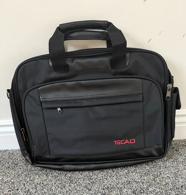 Material Negro Vintage Hombre’sMessenger Hombro Laptop Cubierta Bolso Maletín 17x14 Foto 1 de 4