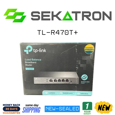🌐 TP-Link TL-R470T+ • Load Balance Broadband Router • NEW ✅ - Image 1 of 2