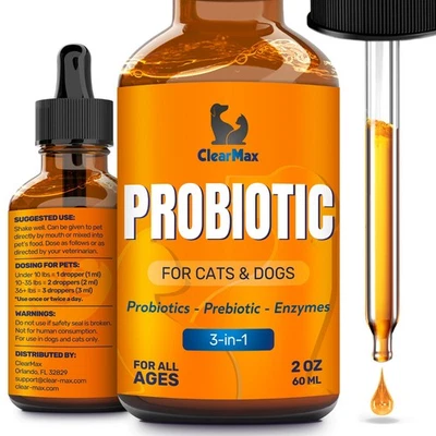 Probiotics for Dogs & Cats – Digestive Enzymes & Prebiotics – 2 Oz - Image 1 of 4