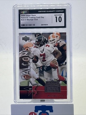 2004 Upper Deck Michael Vick#UD-9 Nationals Trading Card Day Atlanta Falcons - Image 1 of 2