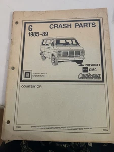 1985-1989 GM CRASH PARTS MODEL G GMC CHEVROLET PART REQUISTION FORM - Picture 1 of 1