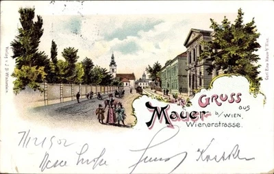 Litho Wien 23 Liesing Mauer, Wienerstraße - 11405140 - Bild 1 von 2