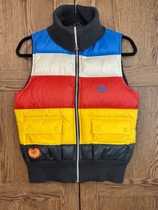 RARE Y2K Adidas Carlo Gruber Collection Down Ski Vest 70s Zip Puffy EUR 36 Small - Bild 1 von 12