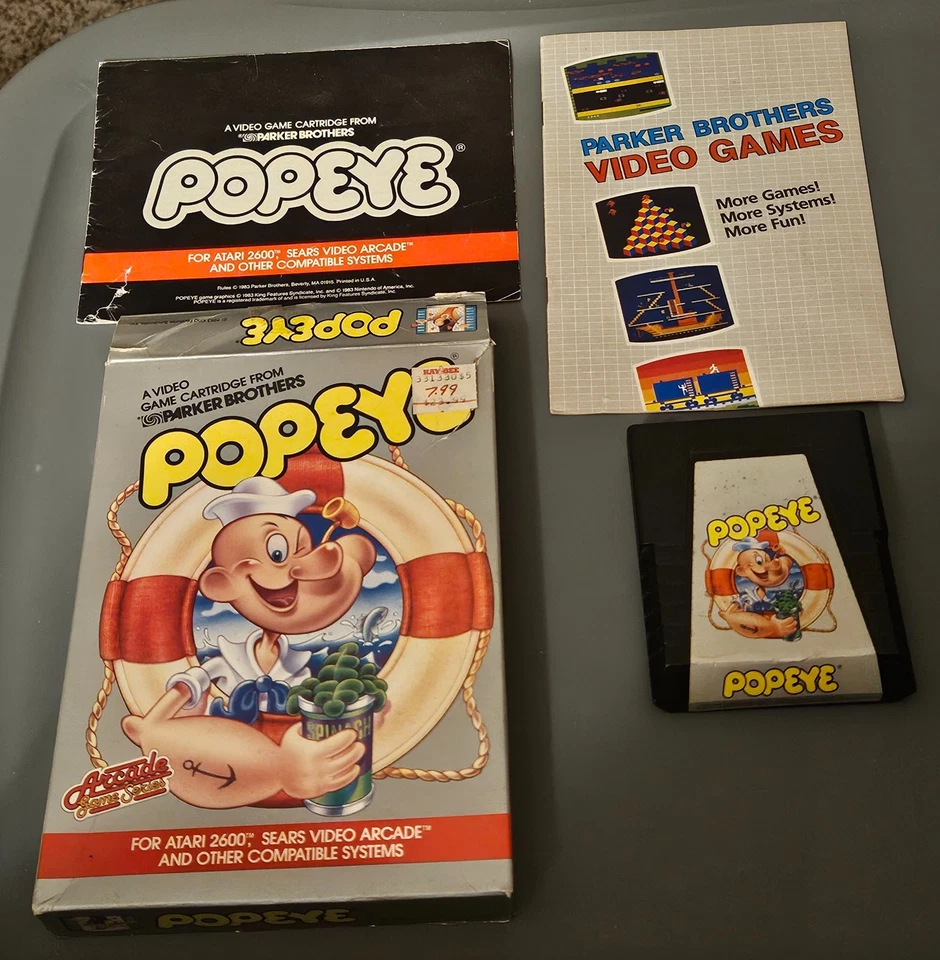 Atari 2600 Popeye CIB Complete Parker Bros Retro VTG - Image 1 of 4