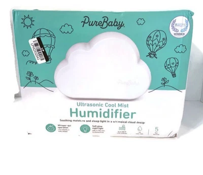 Pure Baby Ultrasonic Cool Mist Humidifier 7 Different Soft Lights Cloud  NEW - Image 1 of 4