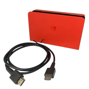 Nintendo Switch SUPER MARIO Red Charging Dock + HDMI Cable USED - Picture 1 of 9