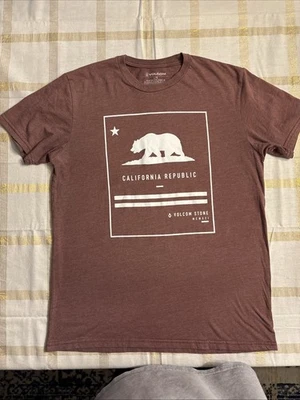 Volcom Stone California Republic Graphic Light Wine Color T Shirt Mens Sz Lg - Image 1 of 4