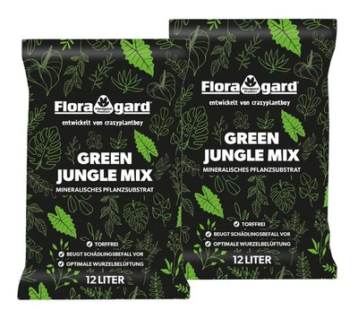 Floragard Green Jungle Mix 2x12L – Mineralisches Substrat für Topfpflanzen - Bild 1 von 4