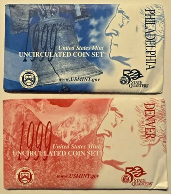 1999 US Mint Set 18 Coin Uncirculated Set Complete Philadelphia & Denver W/ OGP - Image 1 of 4