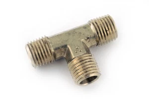 - 06232-04 06232 Brass Pipe Fitting, Forged Tee, 1/4" NPT Male x 1/4" NPT Mal... - Picture 1 of 1