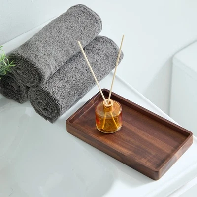 Better Homes & Gardens Acacia Wood Tray Organizer, Walnut - Image 1 of 4