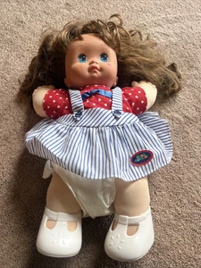 Vintage 1989 Mattel Brown Magic Nursery Doll Hasbro Outfit Mary Jane Shoe White - Picture 1 of 9