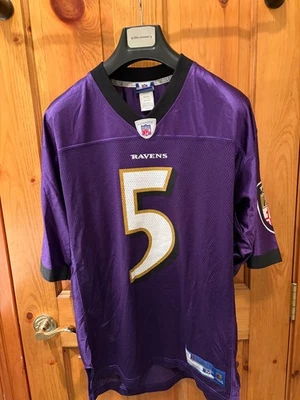 Camiseta deportiva auténtica Baltimore Ravens QB JOE FLACCO #5 nunca usada equipo Reebok M Foto 1 de 4
